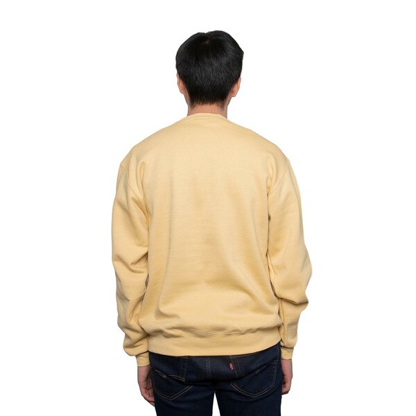 The back of a vegas gold crewneck.